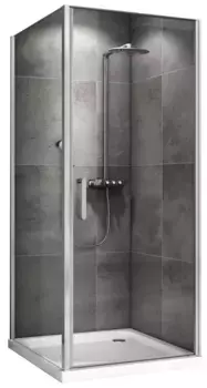 Душевой угол-ограждение «Abber» Sonnenstrand AG04090-S90 90/90 квадратный прозрачный/хром без поддона универсальный
