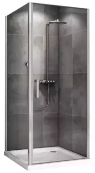 Душевой угол-ограждение «Abber» Sonnenstrand AG04100-S100 100/100 квадратный прозрачный/хром без поддона универсальный