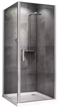 Душевой угол-ограждение «Abber» Sonnenstrand AG04100-S80 100/80 прямоугольный прозрачный/хром без поддона универсальный