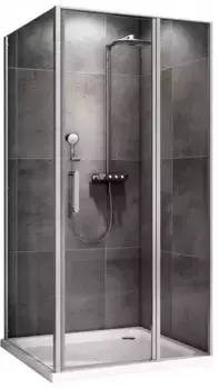 Душевой угол-ограждение «Abber» Sonnenstrand AG04100S-S80 100/80 прямоугольный прозрачный/хром без поддона универсальный