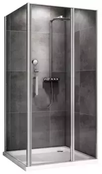 Душевой угол-ограждение «Abber» Sonnenstrand AG04120S-S100 120/100 прямоугольный прозрачный/хром без поддона универсальный