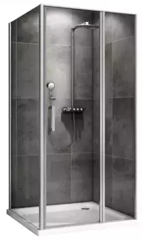 Душевой угол-ограждение «Abber» Sonnenstrand AG04140S-S80 140/80 прямоугольный прозрачный/хром без поддона универсальный
