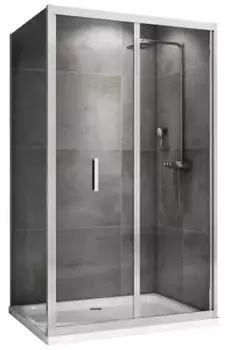 Душевой угол-ограждение «Abber» Sonnenstrand AG07090-S100 90/100 прямоугольный прозрачный/хром без поддона универсальный