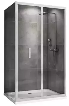 Душевой угол-ограждение «Abber» Sonnenstrand AG07090-S90 90/90 квадратный прозрачный/хром без поддона универсальный