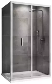 Душевой угол-ограждение «Abber» Sonnenstrand AG07110-S100 110/100 прямоугольный прозрачный/хром без поддона универсальный