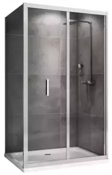 Душевой угол-ограждение «Abber» Sonnenstrand AG07110-S75 110/75 прямоугольный прозрачный/хром без поддона универсальный