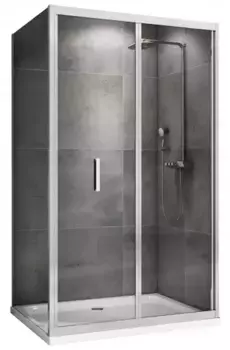 Душевой угол-ограждение «Abber» Sonnenstrand AG07120-S100 120/100 прямоугольный прозрачный/хром без поддона универсальный