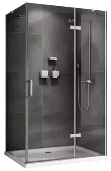 Душевой угол-ограждение «Abber» Zart AG08090-S101 90/100 прямоугольный прозрачный/хром без поддона универсальный