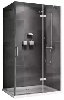 Душевой угол-ограждение «Abber» Zart AG08100-S101 100/100 квадратный прозрачный/хром без поддона универсальный
