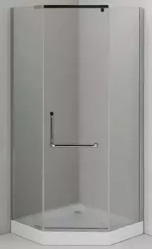 Душевой угол-ограждение «Agger» A03-090MCR 88/88 многоугольный матовый/хром с поддоном правый