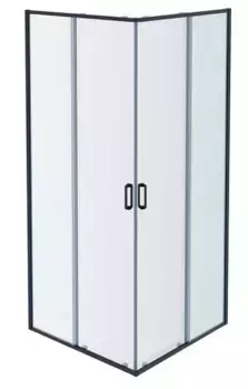 Душевой угол-ограждение «Акватек» AQ ARI KV10020BL 100/100 прозрачный/чёрный квадратный без поддона универсальный