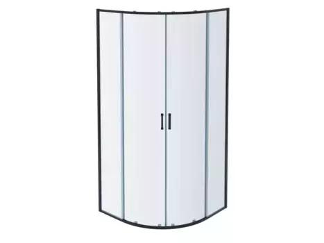 Душевой угол-ограждение «Акватек» AQ ARI RO10020BL 100/100 прозрачный/чёрный четверть круга без поддона