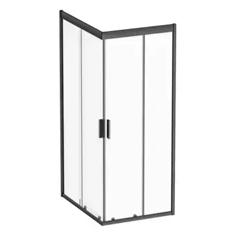 Душевой угол-ограждение «Am.Pm» Gem S W93G-404-100280-BT 100/80 прозрачный/чёрный без поддона