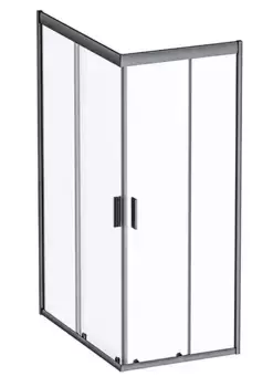 Душевой угол-ограждение «Am.Pm» Gem Twin Slide W90G-404-120280-BT 120/80 прозрачный/чёрный без поддона