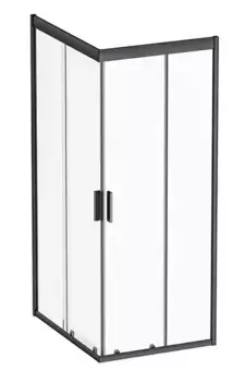 Душевой угол-ограждение «Am.Pm» Gem W90G-404-100280-BT 100/80 прозрачный/чёрный без поддона