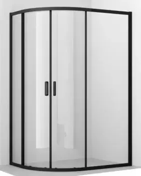 Душевой угол-ограждение «Ambassador» Kingston 14011208 120/80 прозрачный/чёрный без поддона универсальный