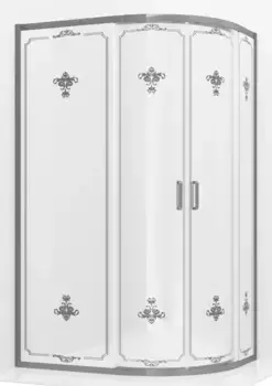 Душевой угол-ограждение «Ambassador» Royal 18015102 120/90 прозрачный с рисунком/хром без поддона