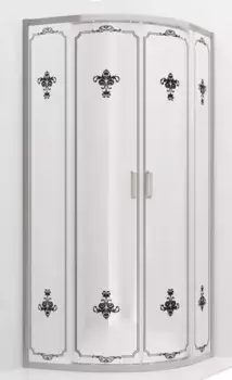 Душевой угол-ограждение «Ambassador» Royal 18015106 90/90 белый с рисунком/хром без поддона универсальный
