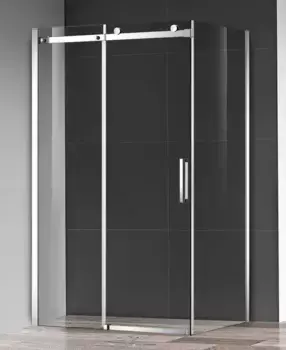 Душевой угол-ограждение «AQUAme» AQM4201F-10/AQM4203F 100/80 прямоугольный прозрачный/хром без поддона универсальный