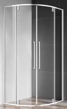Душевой угол-ограждение «AQUAme» AQM7101-9 90/90 четверть круга прозрачный/хром без поддона