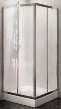 Душевой угол-ограждение «Belbagno» DUE-A-2-80-C-Cr 80/80 прозрачный/хром квадратный без поддона универсальный