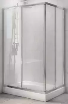 Душевой угол-ограждение «Belbagno» DUE-AH-2-120/80-C-Cr 120/80 прозрачный/хром прямоугольный без поддона универсальный