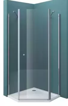 Душевой угол-ограждение «Belbagno» ETNA-P-1-90-C-Cr 90/90 прозрачный/хром многоугольный без поддона универсальный