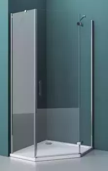 Душевой угол-ограждение «Belbagno» KRAFT-P-1-100-C-Cr-R 100/100 прозрачный/хром многоугольный без поддона правый