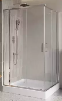 Душевой угол-ограждение «Belbagno» LUCE-AH-22-140/110-C-Cr 140/110 прозрачный/хром прямоугольный без поддона универсальный