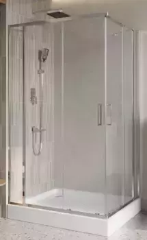 Душевой угол-ограждение «Belbagno» LUCE-AH-22-140/120-C-Cr 140/120 прозрачный/хром прямоугольный без поддона универсальный