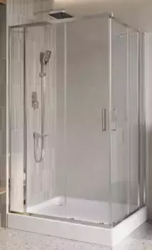 Душевой угол-ограждение «Belbagno» LUCE-AH-22-150/110-C-Cr 150/110 прозрачный/хром прямоугольный без поддона универсальный