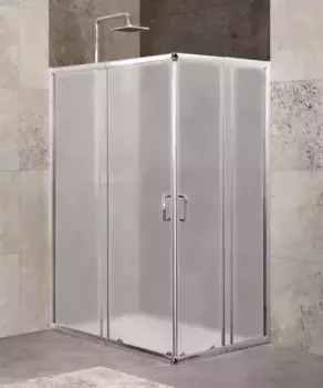 Душевой угол-ограждение «Belbagno» UNIQUE-AH-2-100/115-75/90-P-Cr матовый/хром без поддона универсальный