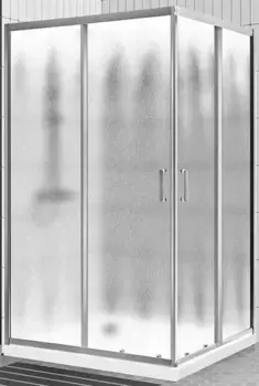 Душевой угол-ограждение «Belbagno» UNO-195-AH-2-100/80-CH-CR 100/80 шиншилла/хром прямоугольный без поддона универсальный