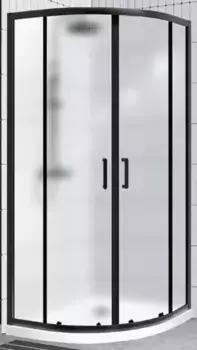 Душевой угол-ограждение «Belbagno» UNO-195-R-2-90-P-NERO 90/90 матовый/чёрный четверть круга без поддона