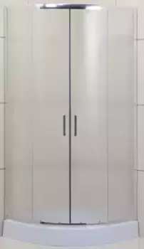 Душевой угол-ограждение «Belbagno» UNO-195-R-2-100-P-Cr 100/100 матовый/хром четверть круга без поддона универсальный