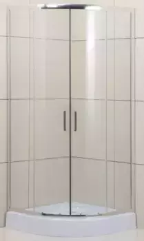 Душевой угол-ограждение «Belbagno» UNO-195-R-2-85-C-Cr 85/85 прозрачный/хром четверть круга без поддона универсальный