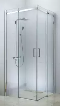 Душевой угол-ограждение «Berges Wasserhaus» Melita 80/80 квадратный прозрачное/хром без поддона универсальный