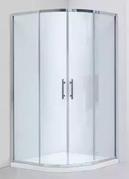Душевой угол-ограждение «Black & White» S101 100/100 прозрачный/серебристый хром без поддона