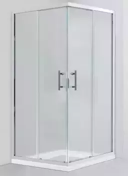 Душевой угол-ограждение «Black & White» S102 90/90 прозрачный/серебристый хром без поддона