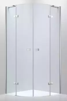 Душевой угол-ограждение «Black & White» S701 100/100 прозрачный/блеск серебра без поддона