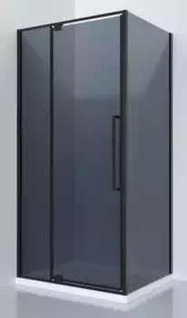 Душевой угол-ограждение «Black & White» S812 BG 90/90 тонированный/чёрный универсальный без поддона