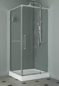 Душевой угол-ограждение «Bravat» Line 90/90/200 прозрачный/хром без поддона правая