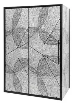 Душевой угол-ограждение «Deto» FB160-180+SB80 Black 180/80 рисунок/чёрный без поддона универсальный