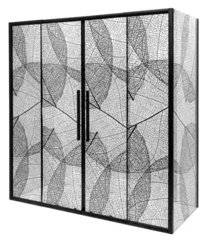 Душевой угол-ограждение «Deto» FB2-170-190+SB90 Black 190/90 рисунок/чёрный без поддона универсальный