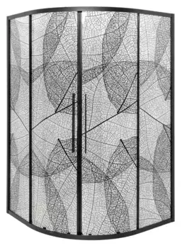 Душевой угол-ограждение «Deto» HB 80 Black 80/80 рисунок/чёрный без поддона