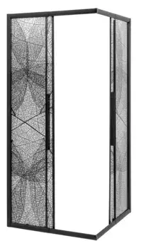 Душевой угол-ограждение «Deto» KB 80-90 Black 90/90 рисунок/чёрный без поддона универсальный