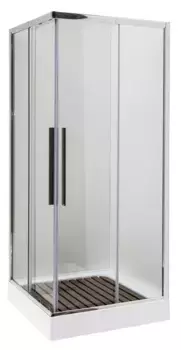 Душевой угол-ограждение «Deto» KС 80-90 Chrome 90/90 прозрачный/хром без поддона универсальный