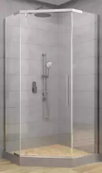Душевой угол-ограждение «Deto» PC 90 Chrome 90/90 прозрачный/хром без поддона