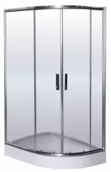 Душевой угол-ограждение «Esbano» Esbano ESR-8027A 120/80 матовый/хром прямоугольно-асимметричный с поддоном левый