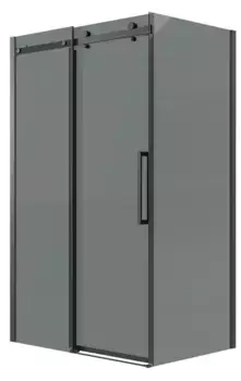 Душевой угол-ограждение «Grossman» Classic 120.K33.04.1370.21.10 130/70 тонированный/чёрный матовый без поддона универсальный